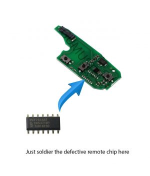 Citroen Nemo Remote Repair Board-citroen-nemo-3-button-flip-remote-repair-board-pcb-circuit-delphi-pcf7946-id46-oem-original-after-market