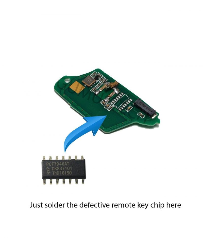 Dacia Sandero-LoganDuster RemoteRepairBoard-dacia-remote-repair-board-pcb-circuit-sandero-logan-duster-flip-2button-pcf7946at-id46-oem-original-after-market-front-side1