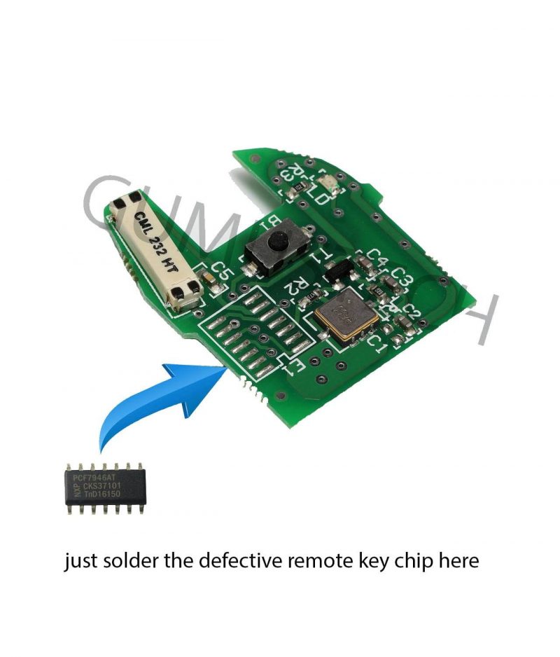 Renault Clio2 Remote RepairBoard-renault-clio2-symbol-kangoo-1button-repair-board-pcb-circuit-433mhz-pcf7946-id46-oem-original-after-market-front