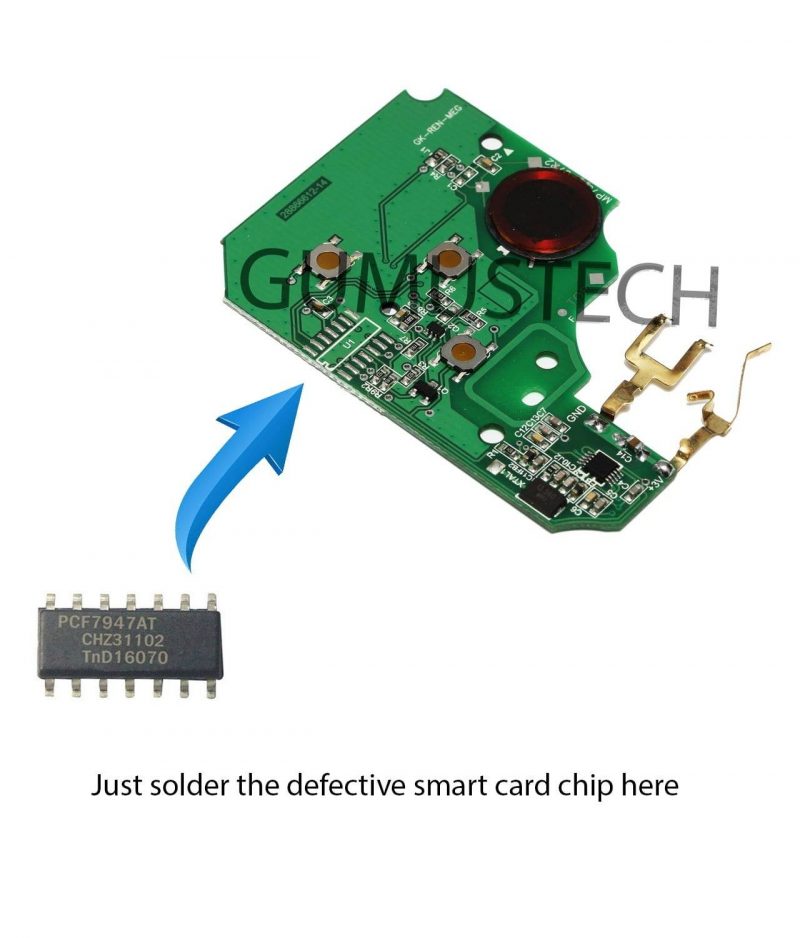 Renault Megane2 Smartcard RepairBoard-renault-megane-2-scenic2-model-2002-2009-smart-card-remote-control-repair-board-pcb-circuit-433mhz-pcf7947at-id46-oem-original-after-market-7701209132-7701209135