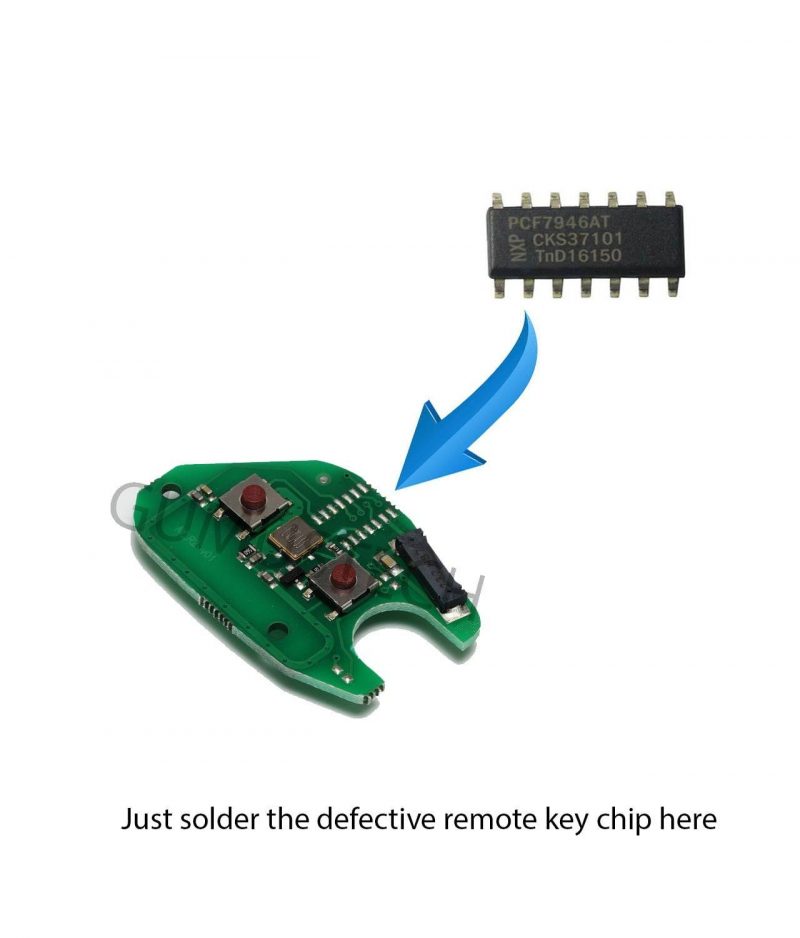 Renault Kangoo2 Remote RepairBoard-renault-remote-repair-board-pcb-circuit-kangoo2-master2-trafic-2button-pcf7946at-id46-oem-original-after-market-front